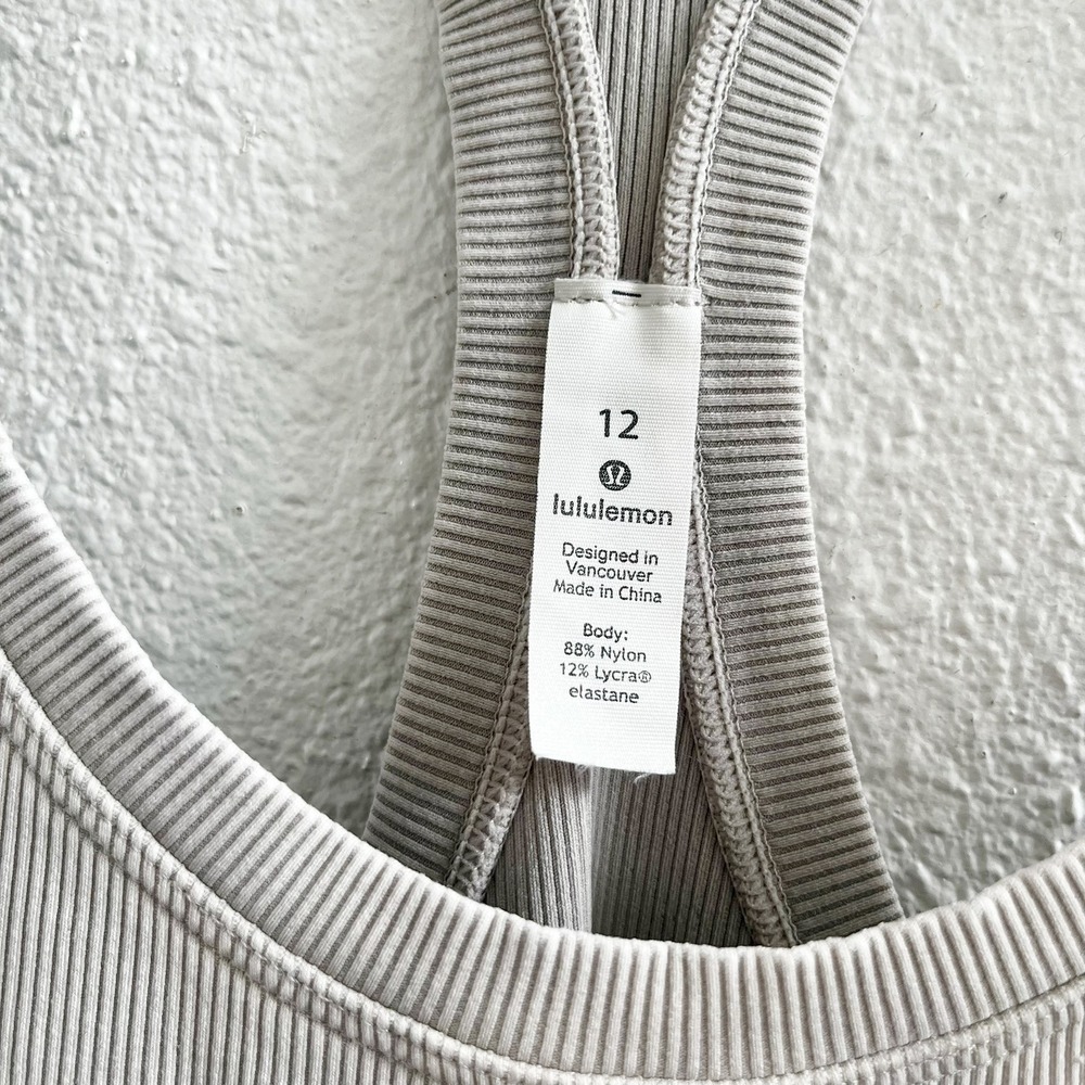 LULULEMON Ribbed Tank Top Size 12 - Picture 6 of 9
